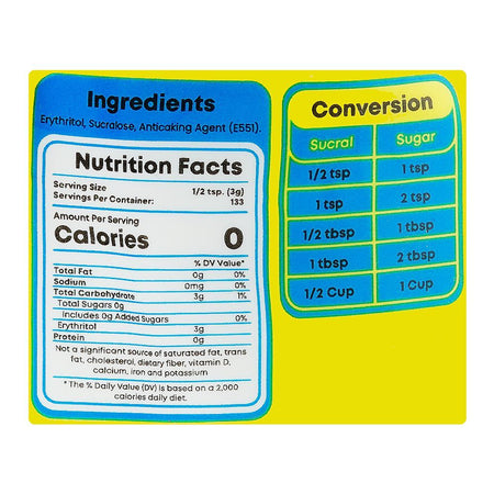 Sucral Zero Calories Sweetener Jar, 400g - Image 3