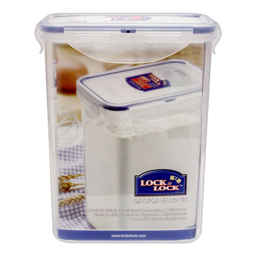 Lock & Lock Air Tight Rectangular Tall Food Container, 1.8L, LLHPL813 - Image 2
