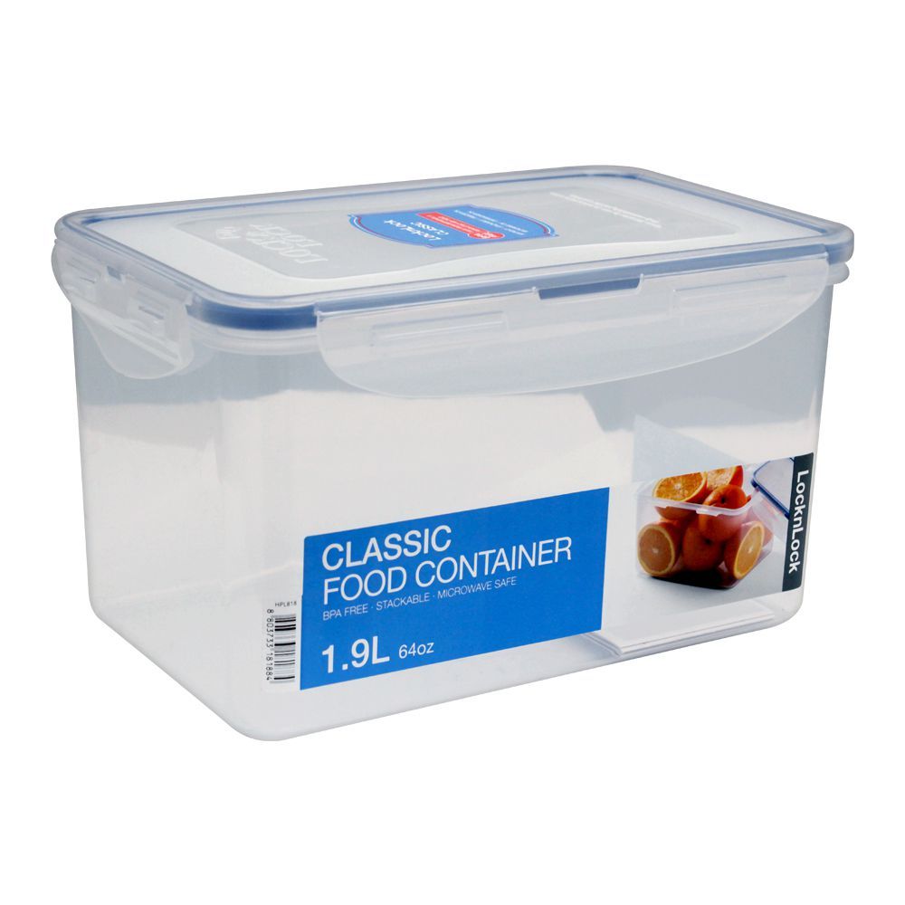 Lock & Lock Air Tight Rectangular Tall Food Container, 1.9L, LLHPL818 - Main Image