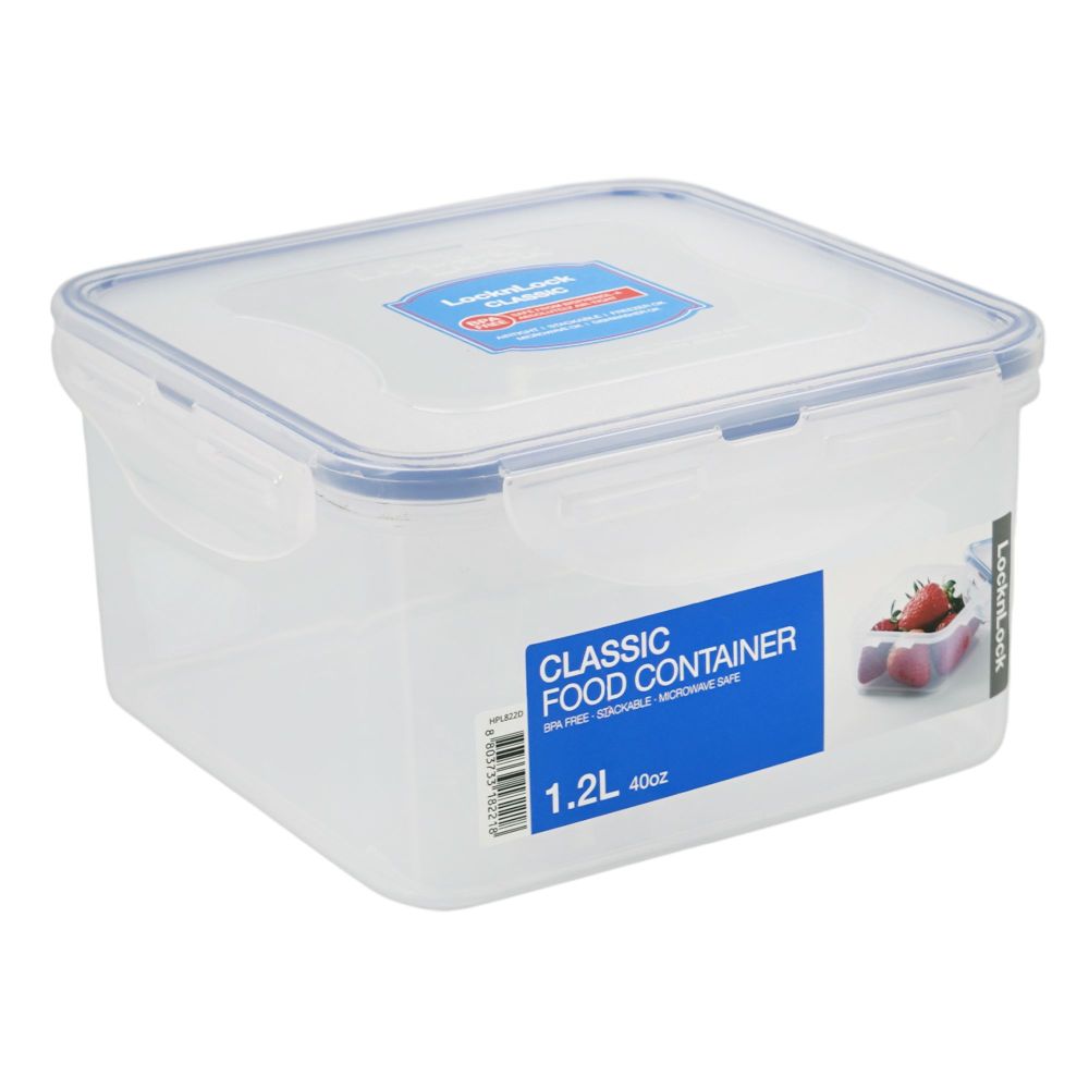 Lock & Lock Square Short Food Container, BPA Free, 1.2 Liter, LLHPL822D - Main Image