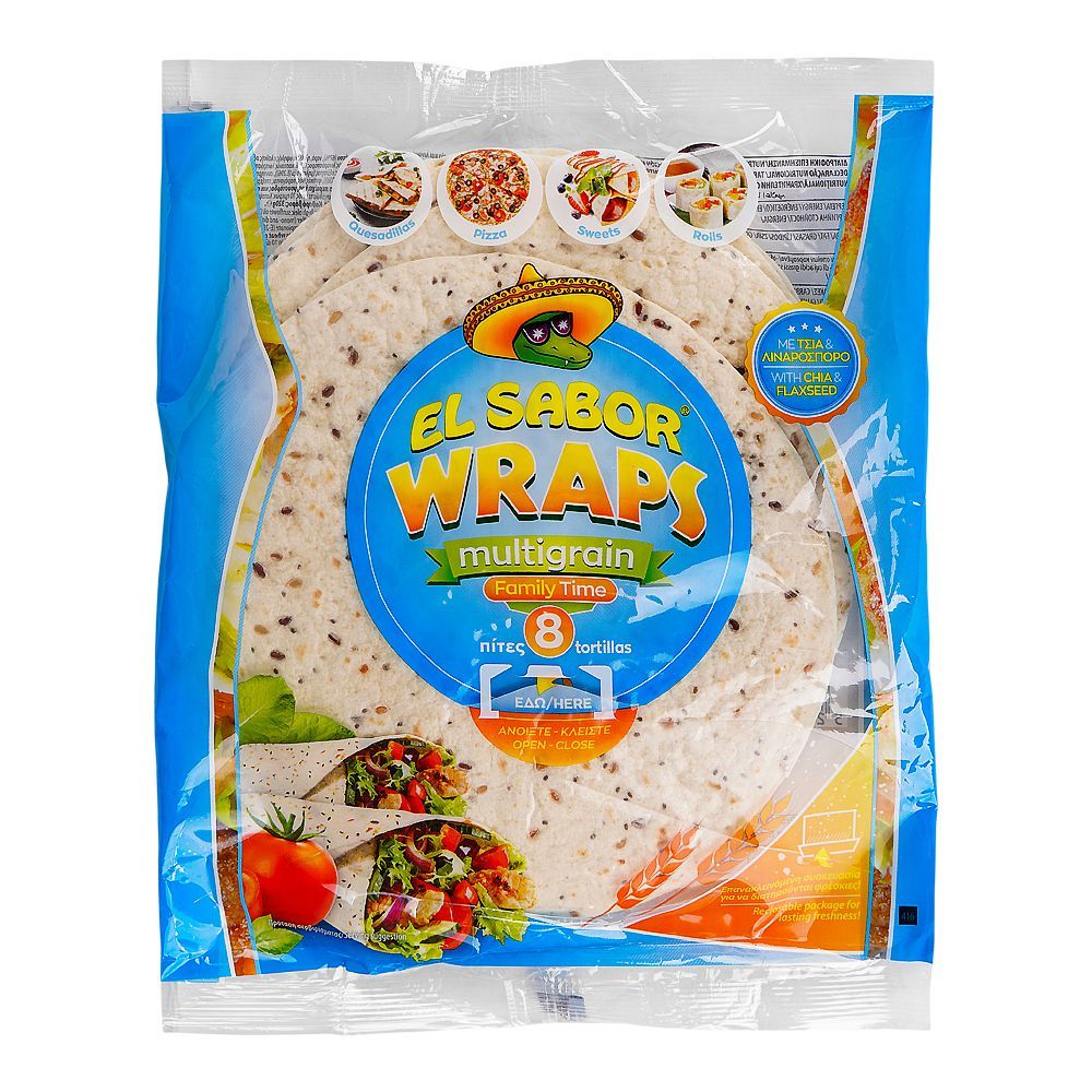 El Sabor Multigrain Wraps Tortillas, 8-Pack - Main Image