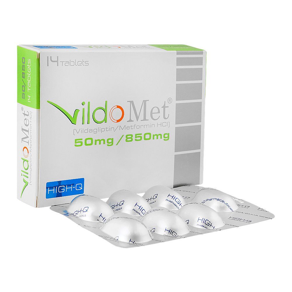 High-Q Pharmaceuticals Vildo Met Tablet, 50mg/850mg, 14-Pack - Main Image