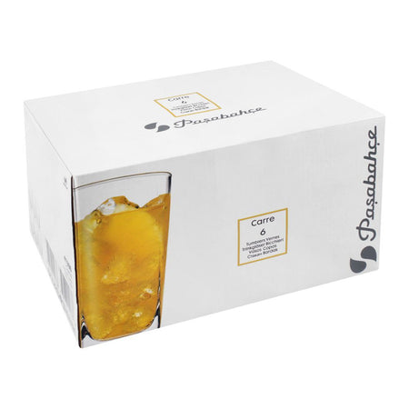 Pasabahce Carre Tumbler HB Glass Set, 6 Pieces, 41300 - Image 3