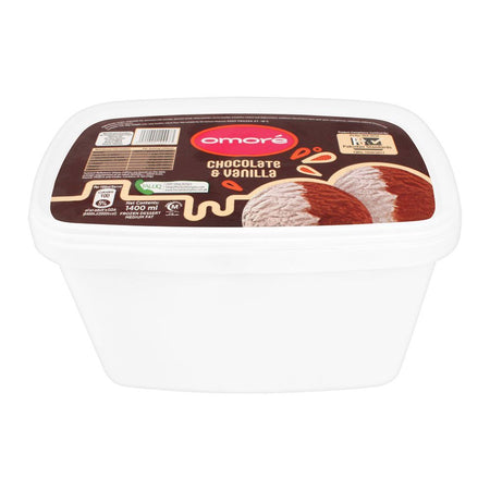 Omore Chocolate & Vanilla Frozen Dessert, 1400ml - Image 2