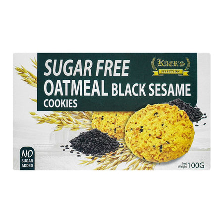 Kaers Selection Sugar-Free Oatmeal Black Sesame Cookies, 100g - Image 2