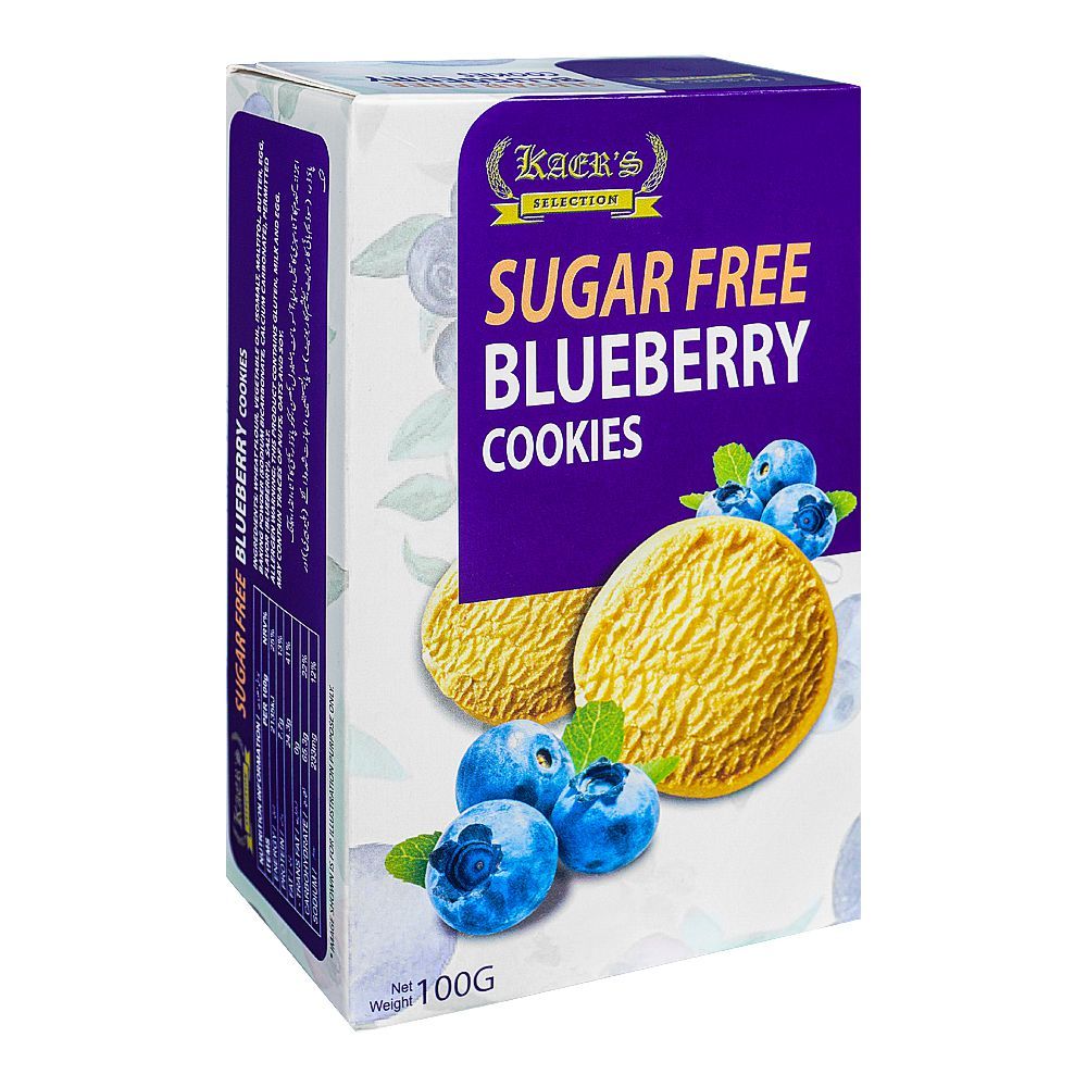 Kaers Selection Sugar-Free Blueberry Cookies, 100g - Main Image