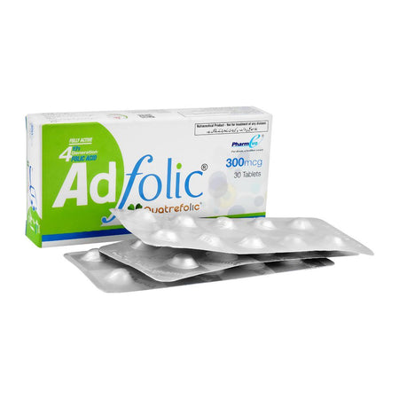 PharmEvo Ad Folic Tablet, 300mcg, 30-Pack - Main Image