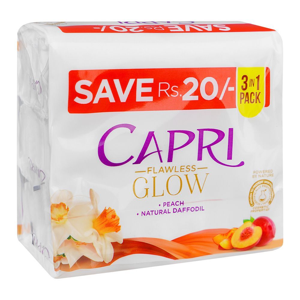 Capri Glow Daffodil Peach Soap, 3x120g - Main Image