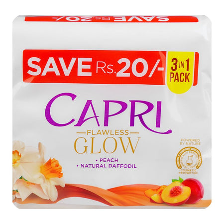 Capri Glow Daffodil Peach Soap, 3x120g - Image 2