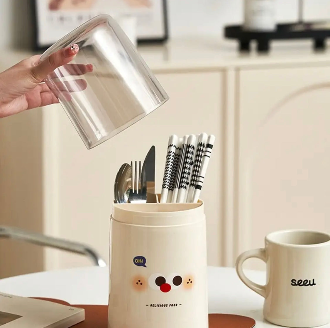 Plastic Round Cutlery Storage Organizer - image 3