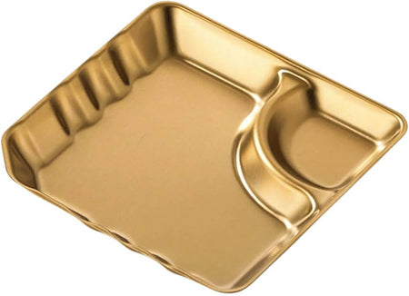 stainless steel dumpling plate with dipping saucer image 5
