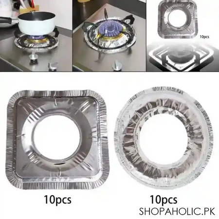 10pcs aluminium stove disposable cover image2