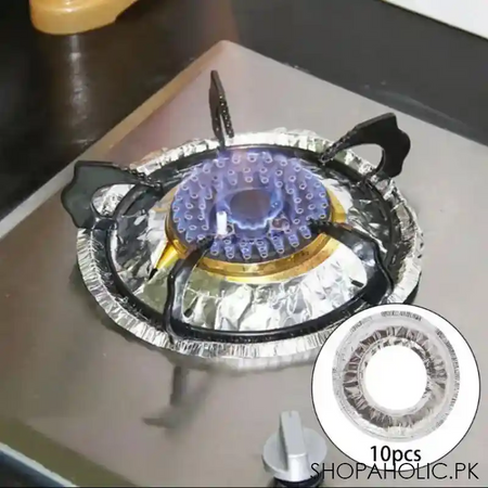 10pcs aluminium stove disposable cover image3