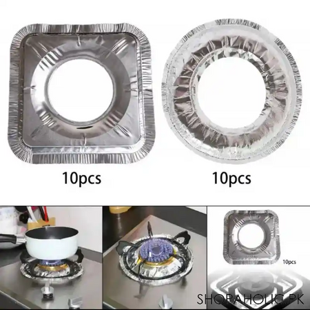 10pcs aluminium stove disposable cover image4