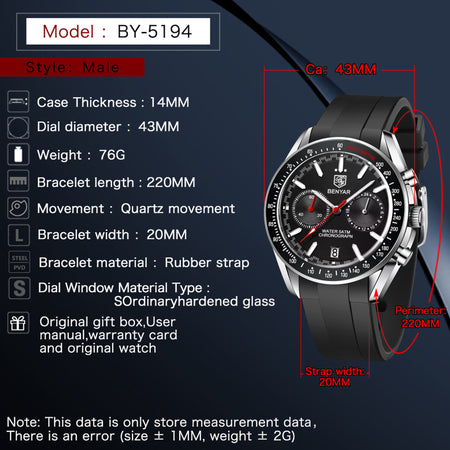Benyar BY-5194 Progressive Chronograph Edition image 5