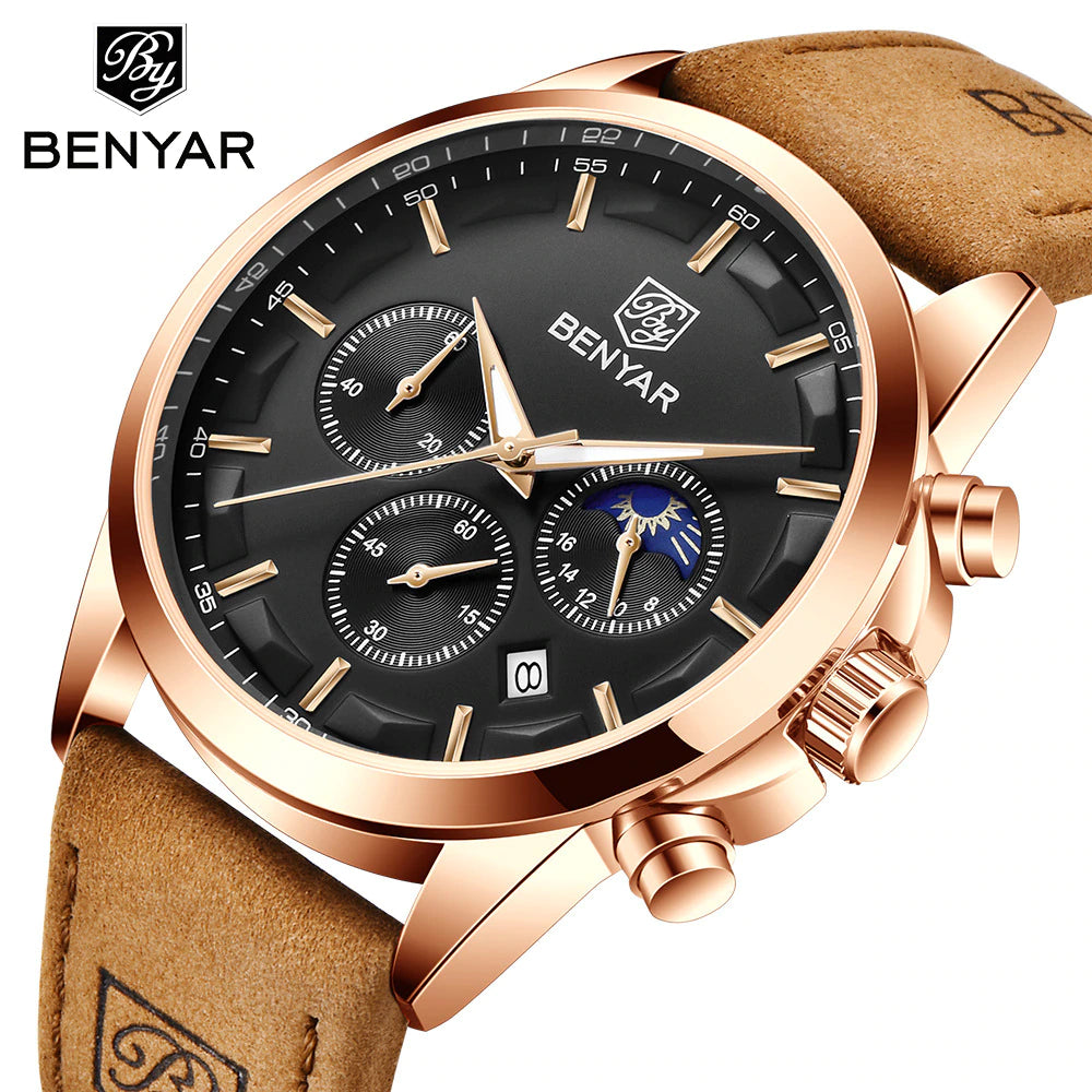 Benyar BY-5160 Moonphase Chronograph Watch main image