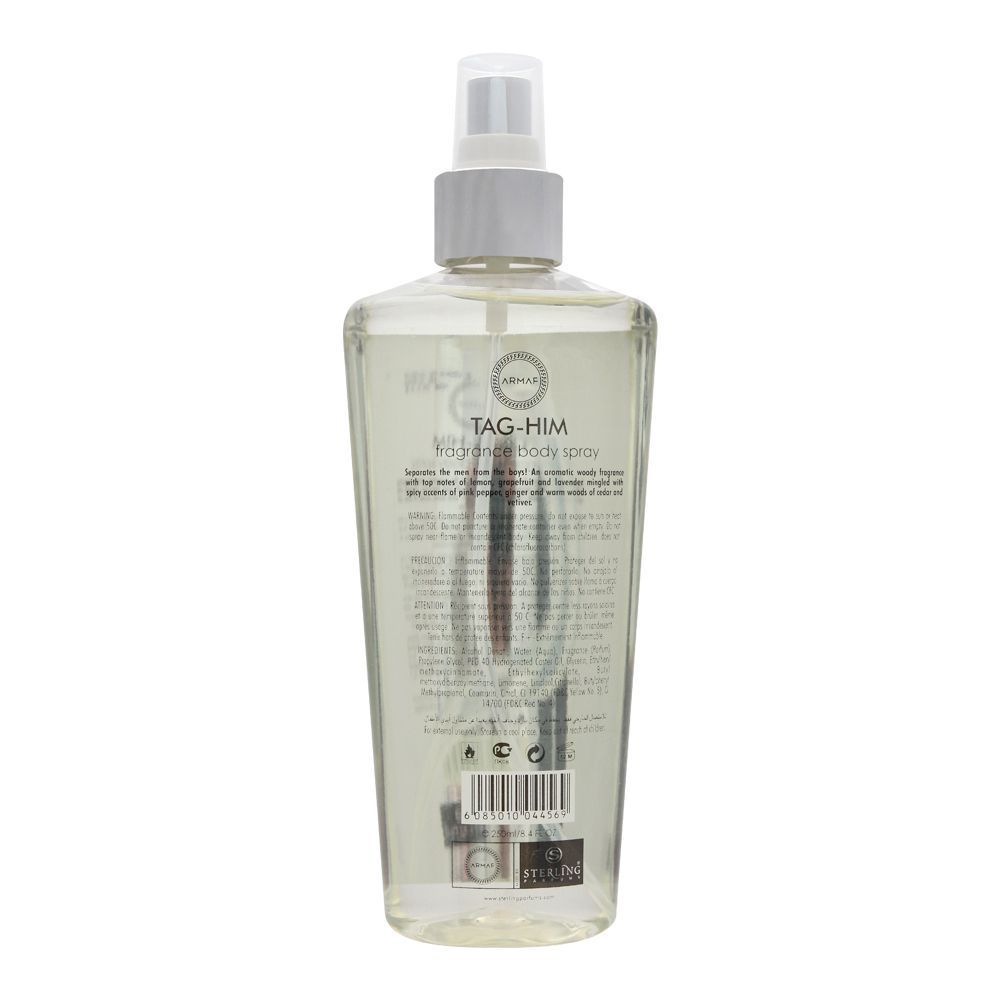 Armaf Tag-Him Men Perfume Body Spray, 250ml - Image 2