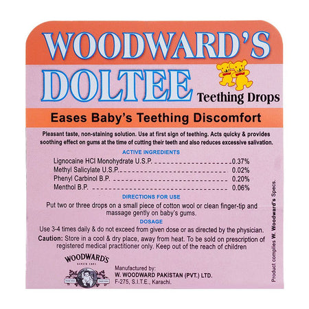 Woodward's Doltee Teeting Drops, 10ml - Image 2