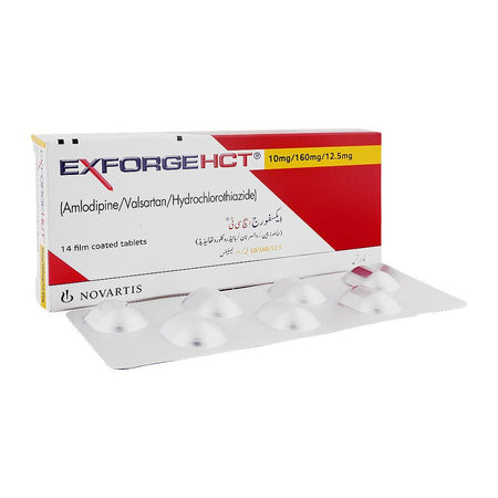 Novartis Pharmaceuticals Exforge HCT Tablet, 10mg/160mg/12.5mg, 14-Pack - Main Image