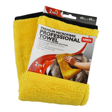 Kenco Premium 2-In-1 Microfibre Luxury Towel, 15.7 X 15.7 Inches - Image 2