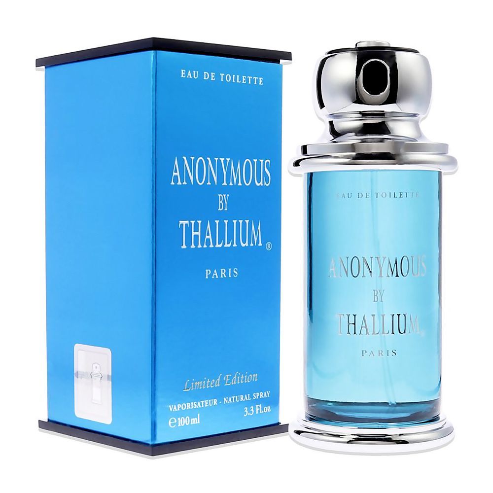 Paris Bleu Anonymous By Thallium Limited Edition, Eau De Toilette, For Men, 100ml - Main Image