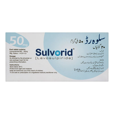 High-Q Pharmaceuticals Sulvorid Tablet, 50mg, 20-Pack - Image 2