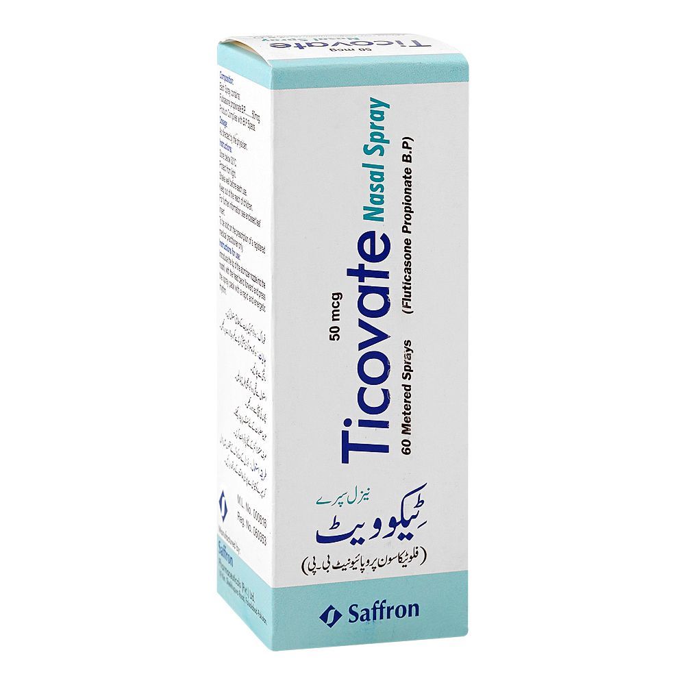 Saffron Pharmaceuticals Ticovate 50mcg Nasal Spray - Main Image