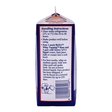 Rich's Whip Topping Base, Non-Dairy Topping, 2 KG - Image 2
