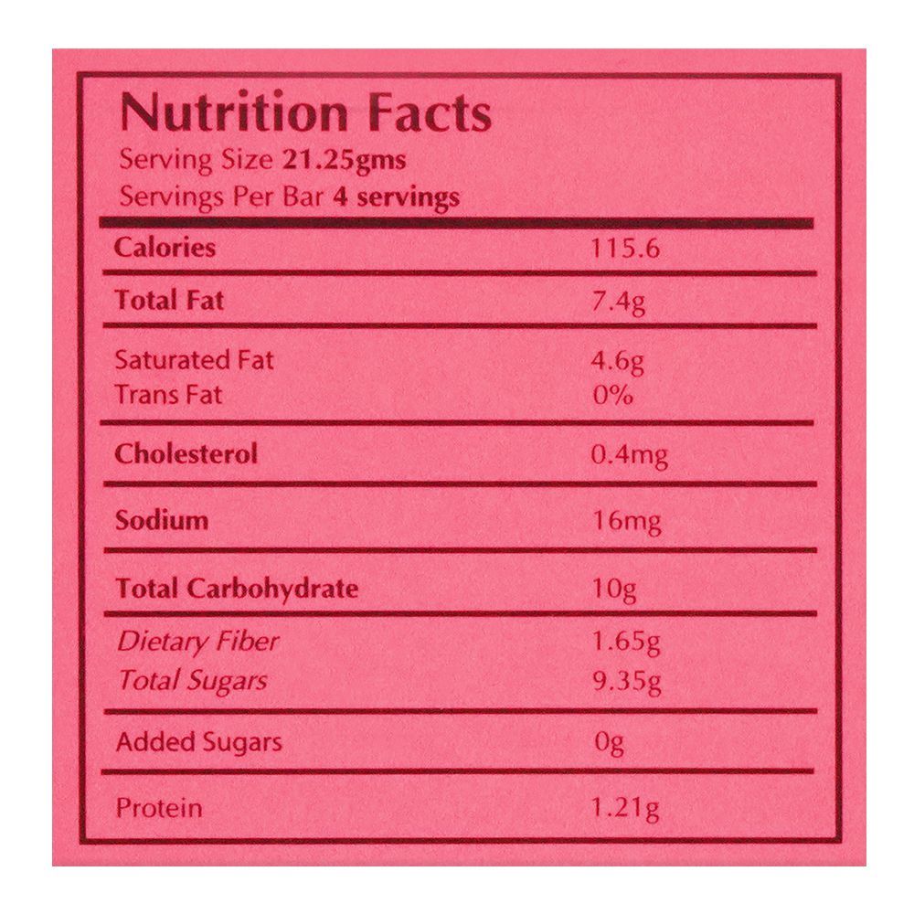 Lals Chocolate 56% Cocoa Pink Salt Gluten Free, 85g - Image 3