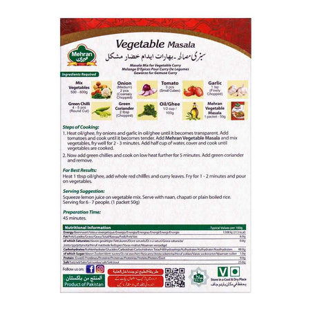 Mehran Vegetable Masala 50g - Image 3