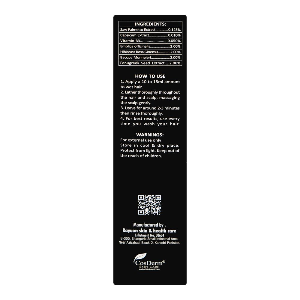 Cosderm Haircos Anti Hair Loss Shampoo, For All Hair Types, 150ml - Image 2