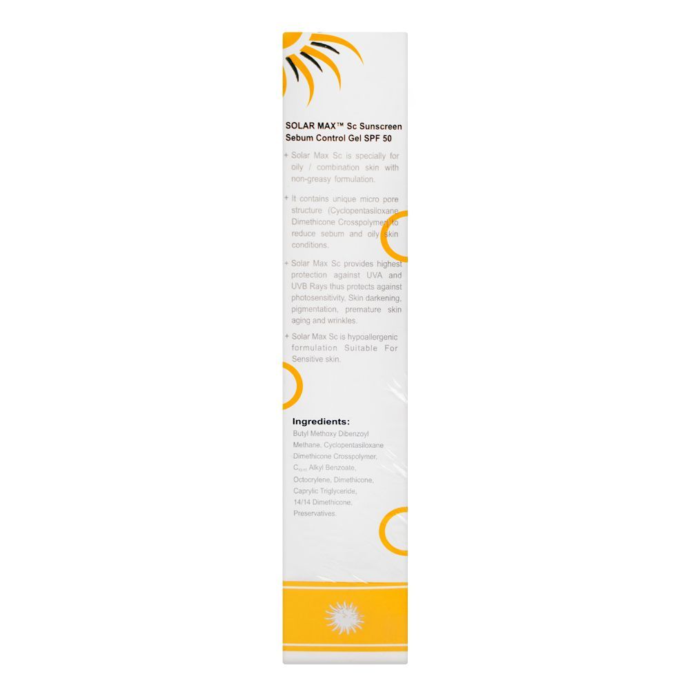 Solar Max Sunscreen Sebum Control Gel, SPF-50, 30g - Image 3