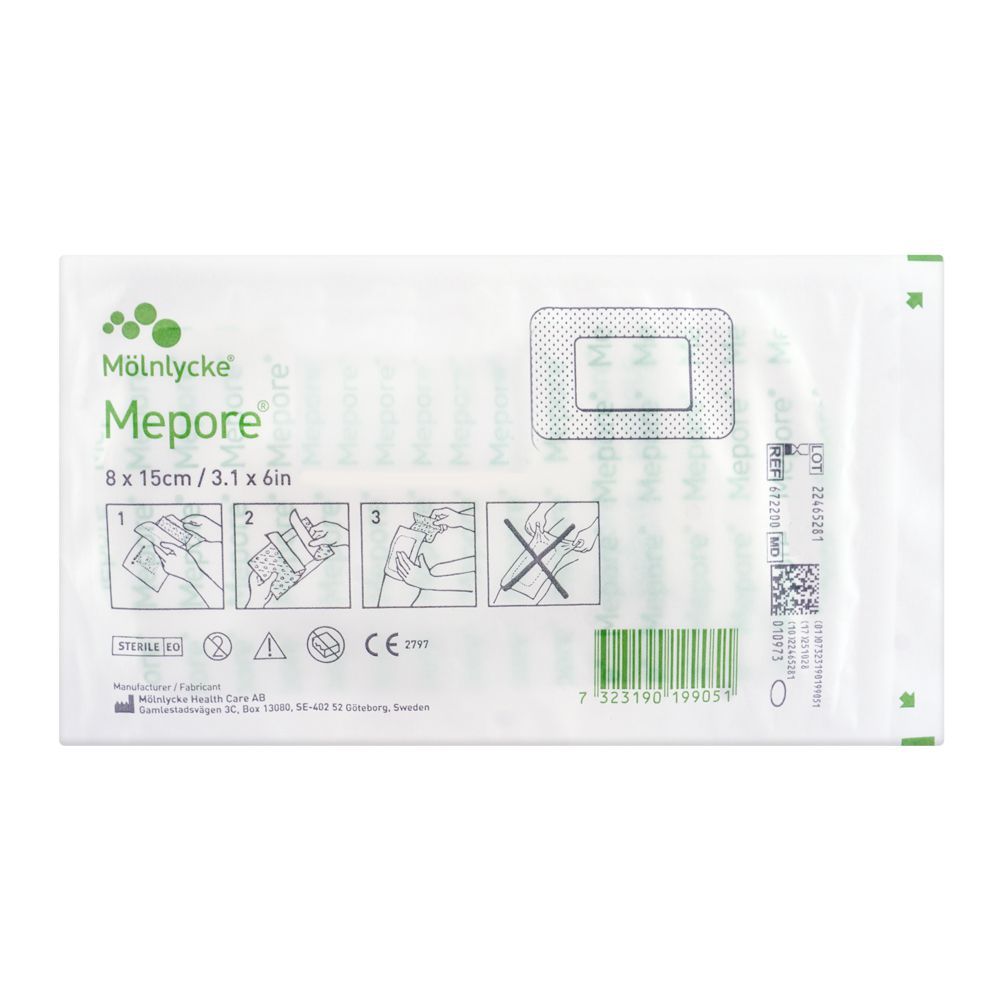 Mepore Dressing Bandage, 8 x 15cm - Main Image