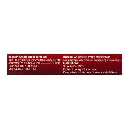 High-Q Pharmaceuticals Polymalt-F Tablet, 100mg+0.35mg, 30-Pack - Image 3