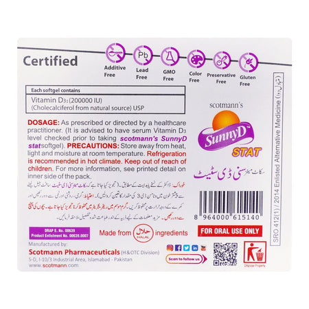 Scotmann Pharmaceuticals Sunny-D 200000 IU Stat Capsule - Image 2