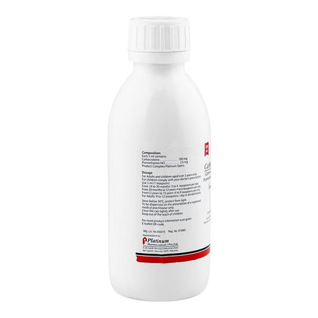 Platinum Pharmaceuticals Carbex Plus Syrup, 120ml - Image 2