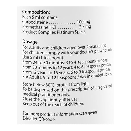 Platinum Pharmaceuticals Carbex Plus Syrup, 120ml - Image 4