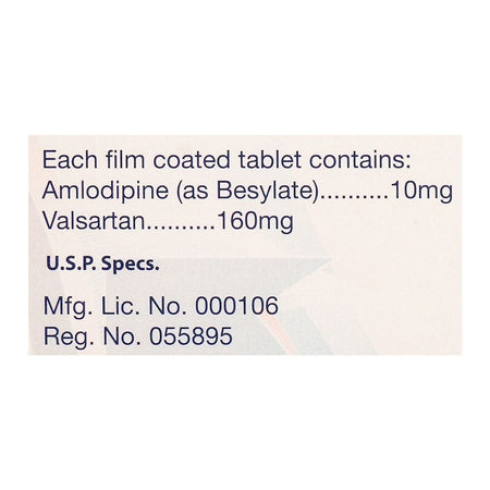 Tabros Pharma Valtec-AM Tablet, 10/160mg, 28-Pack - Image 3