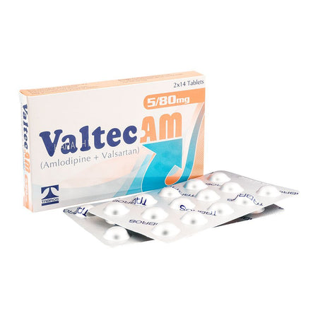 Tabros Pharma Valtec-AM Tablet, 5/80mg, 28-Pack - Main Image