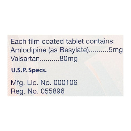 Tabros Pharma Valtec-AM Tablet, 5/80mg, 28-Pack - Image 3