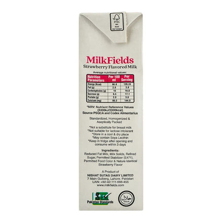 Milk Fields Strawberry Flavored Milk, 180ml - Image 2