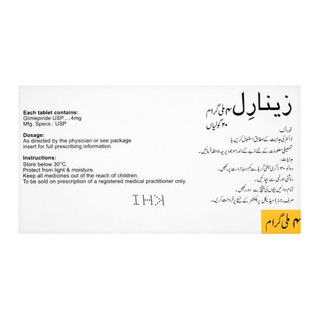 High-Q Pharmaceuticals Zeenaryl Tablet, 4mg, 20-Pack - Image 2