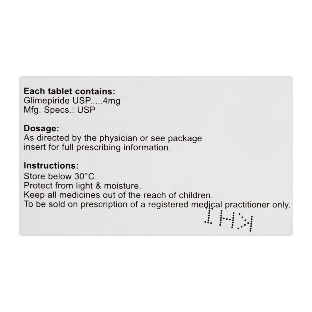 High-Q Pharmaceuticals Zeenaryl Tablet, 4mg, 20-Pack - Image 3