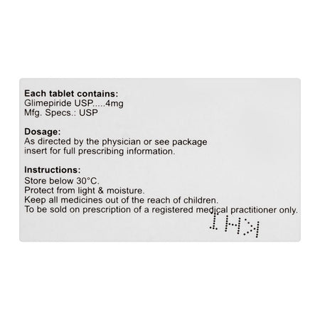 High-Q Pharmaceuticals Zeenaryl Tablet, 4mg, 20-Pack - Image 3