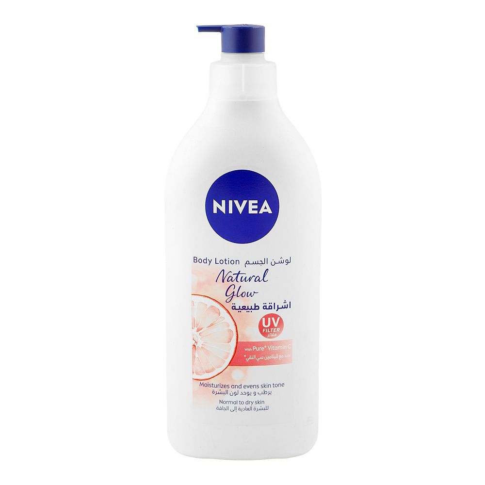 Nivea Natural Glow Body Lotion Glycerin, Citric Acid, For Normal To Dry Skin, 625ml - Main Image