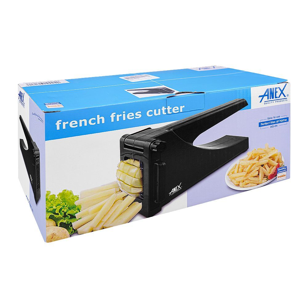 Anex French Fries Cutter, Stainless Steel Blades, Black, AG-04 - Image 2