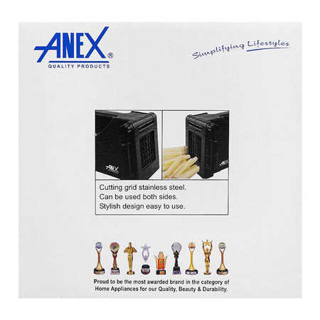 Anex French Fries Cutter, Stainless Steel Blades, Black, AG-04 - Image 3