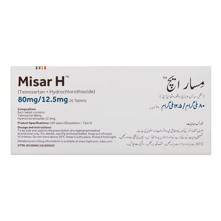 Misar H Tablets, 80/12.5mg - Image 2