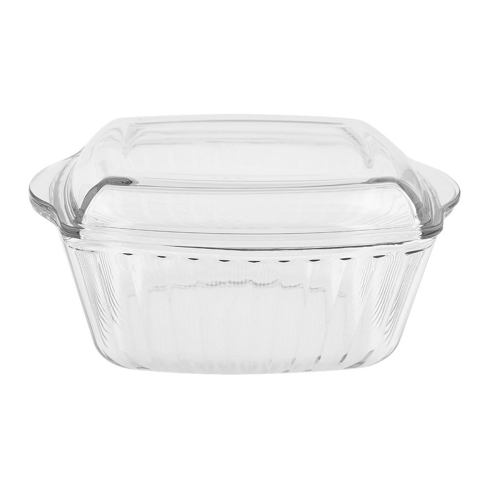 Borcam Square Glass Casserole with Lid, Elegant Serving Dish, 59049 - Main Image