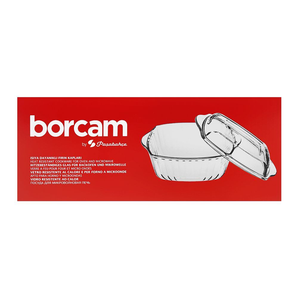 Borcam Square Glass Casserole with Lid, Elegant Serving Dish, 59049 - Image 4